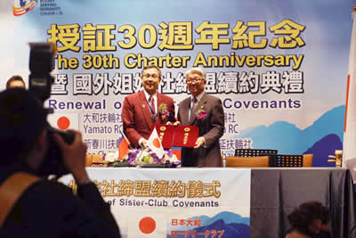 姉妹クラブ継続締結書交換